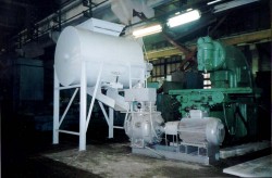 Equipment for manufacture of foam concrete 